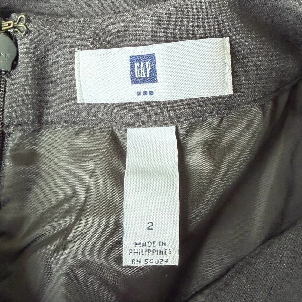 Gap Short Sleeve Sheath Fitted Mini Dress Dark Gray Fully Lined Women’s‎ 2